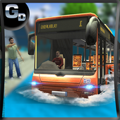 Water Surfer Passenger Bus Driving &amp; Floating Sim icon