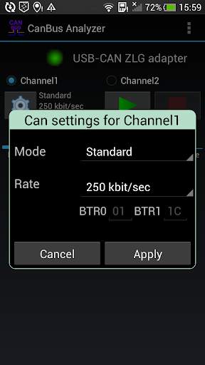 CanBus Analyzer - CANalyst-II screenshot 2