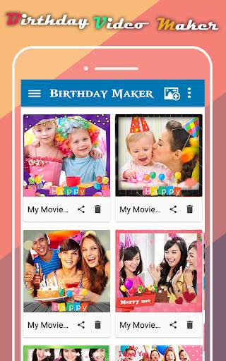 Happy Birthday Song Maker - photo slideshow screenshot 1