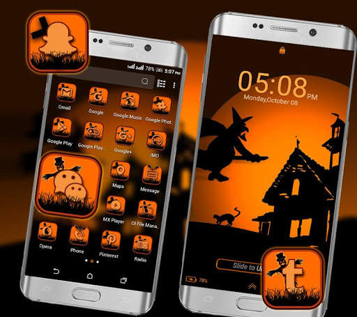 Halloween Dark Night Launcher Theme screenshot 3