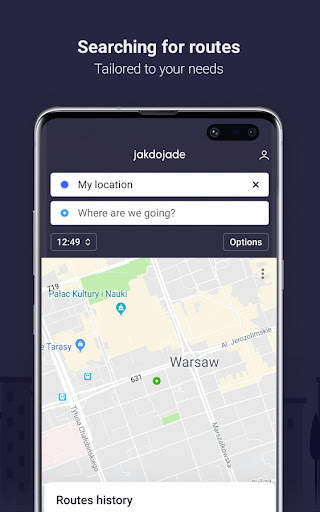 Jakdojade: public transport screenshot 2