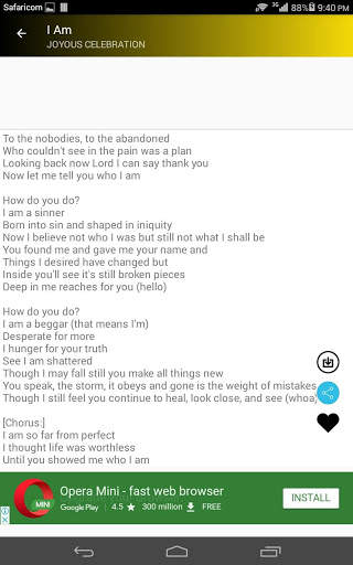 Gospel songs of praise and worship - All lyrics screenshot 1