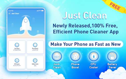 Just Clean - Cleaner, Booster, Phone Optimizer screenshot 1