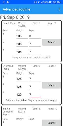 FitnessLog screenshot 1