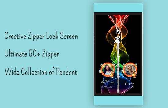 Neon Zipper Lock Screen 4 تصوير الشاشة