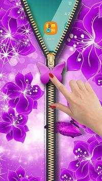 Butterfly Zipper Lock Screen screenshot 3