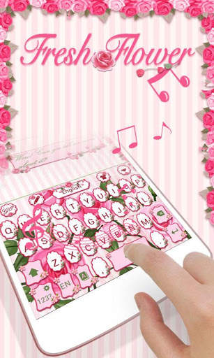 Fresh Flower GO Keyboard Theme स्क्रीनशॉट 3