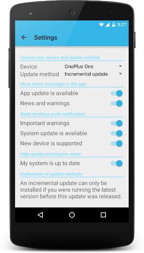 Cyanogen Update Tracker 5 تصوير الشاشة