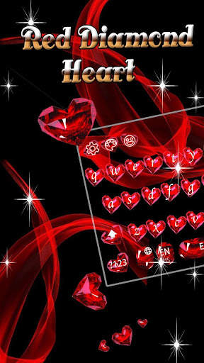 Red Diamond Heart Keyboard screenshot 2