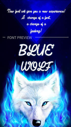 Blue Wolf Font for FlipFont , Cool Fonts Text Free screenshot 1