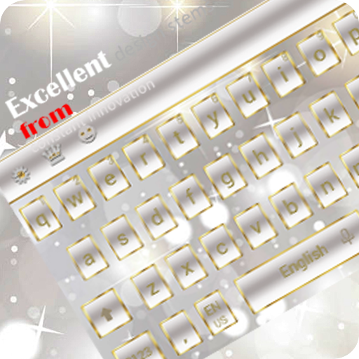 Gemstone Diamond White Transparent Keyboard Theme icon