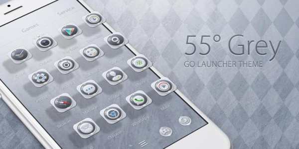 55° Grey GO Launcher Theme screenshot 6