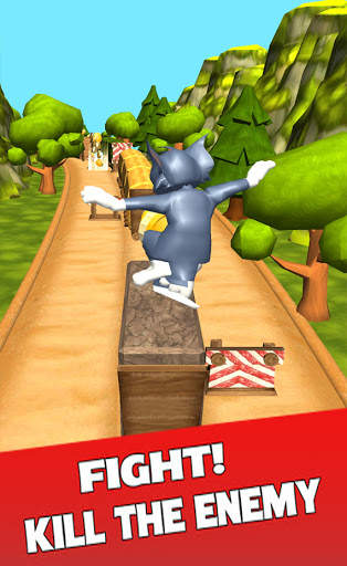 Tom and Mouse Rush Jungle Game Fast Subway Zoo Run screenshot 5