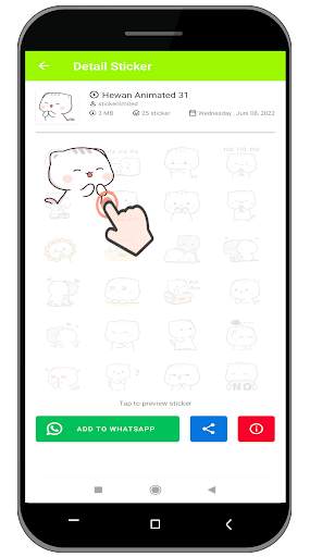 Sticker Hewan Gif WAStickerApp screenshot 4