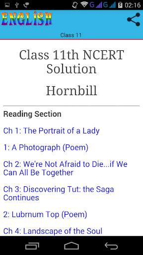 Class 11 English Solutions screenshot 2