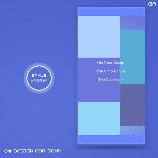 STYLE XPERIA Theme | Pattern BLUE🎨Design For SONY screenshot 1