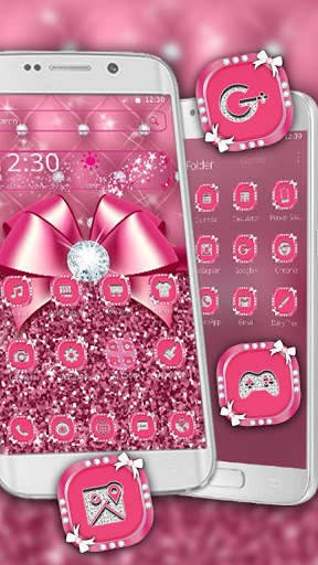 Luxury Pink Bowknot Theme screenshot 1