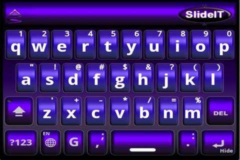 SlideIT Purple 3D Skin screenshot 4