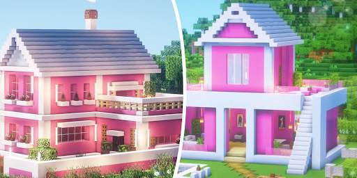Pink House Map for Minecraft screenshot 2