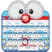 Blue Glitter Diamond Cat Keyboard Theme 10001001