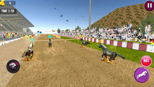 Angry Horse Racing 3D Simulator स्क्रीनशॉट 1