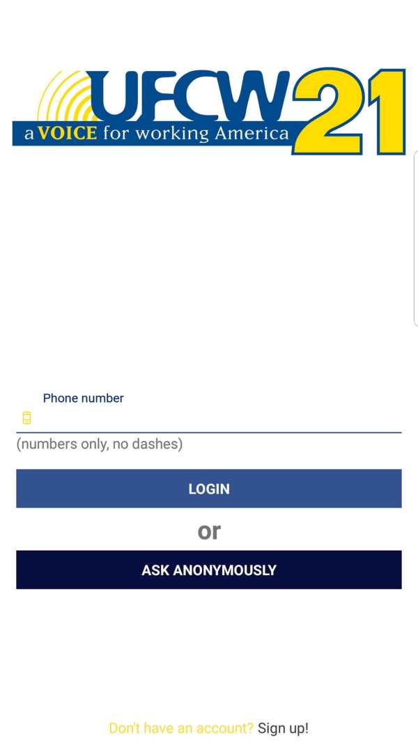 UFCW 21 App screenshot 1