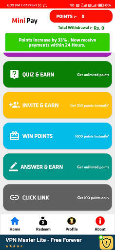 MiniPAY : Earn Free Diamonds,Play code& Paytm Cash screenshot 3