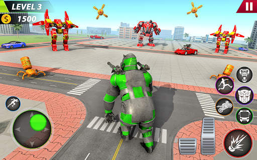 Bus Robot Transforming Game - Gorilla Robot Game screenshot 1