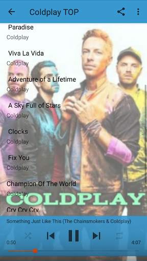 Coldplay (All Song) - The Scientist,  Paradise 4 تصوير الشاشة