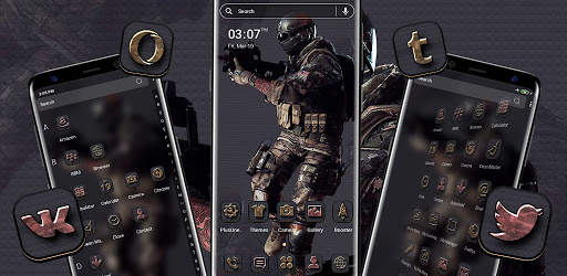 Black Commando Launcher Theme screenshot 6