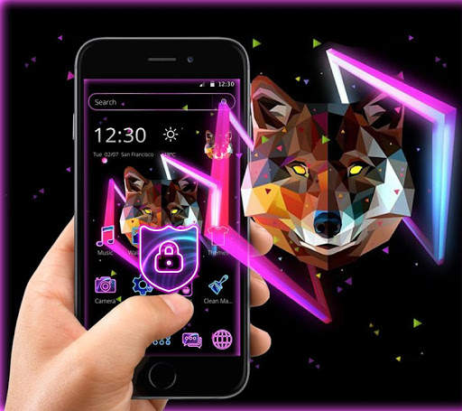 Neon Wolf Launcher Theme 🐺 4 تصوير الشاشة