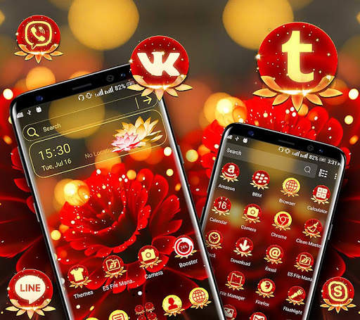 Rose Flower Glare Launcher Theme screenshot 5