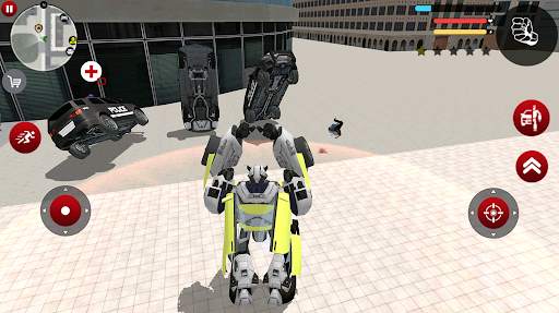 Green Robot Machin Car Transformer Robot Car Games स्क्रीनशॉट 2
