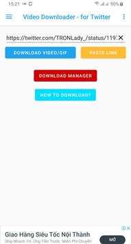 Video Downloader - for Twitter screenshot 1