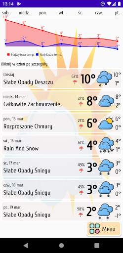 Prognoza Pogody i Jakość Powietrza z Widżetami screenshot 3