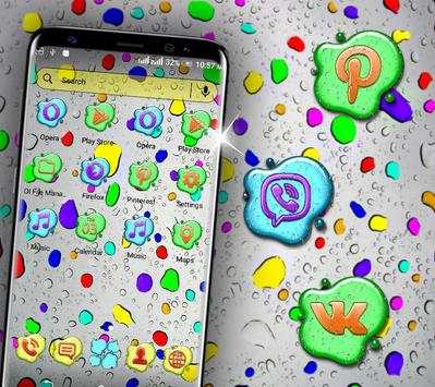 Color Water Drops Launcher Theme screenshot 4