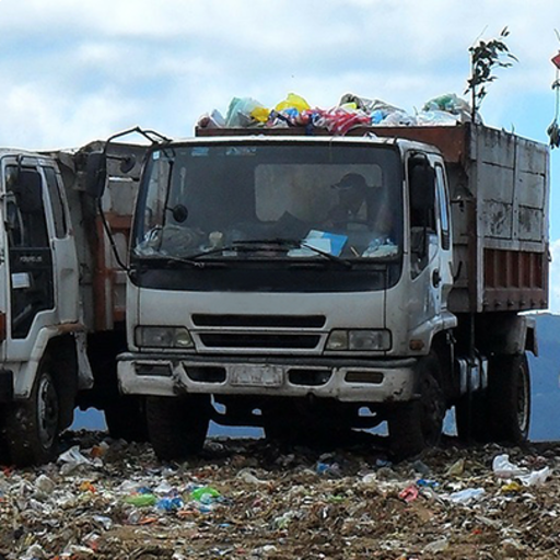 City Garbage Cleaner Truck 3D icon