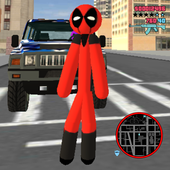 Super Hero Pool Stickman Rope Hero Gangstar Crime icon