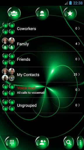 Dialer Theme Spheres Green screenshot 6