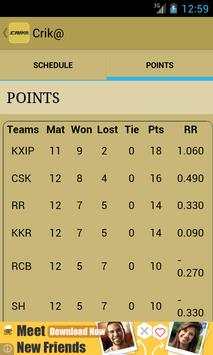 IPL 2014 Cricket app-Crik@ screenshot 7