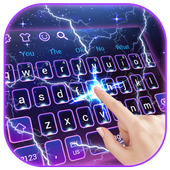 Electric Screen Laser Keyboard Theme أيقونة