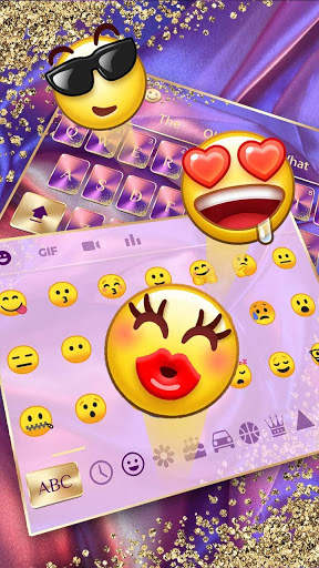 Pink Purple Gold Luxury Keyboard screenshot 3