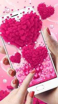 Pink love Heart keyboard screenshot 1