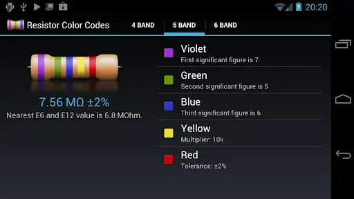 Resistor Color Codes screenshot 2
