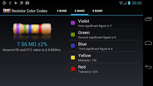 Resistor Color Codes screenshot 2