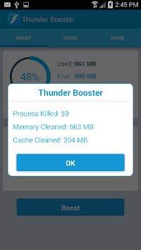 Thunder Booster Clean Speed up screenshot 2