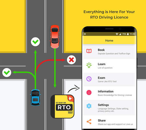RTO Test, Rto Exam in hindi: Driving Licence Test 1 تصوير الشاشة