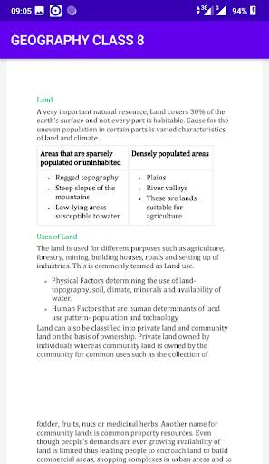 Geography class 8 notes скриншот 2