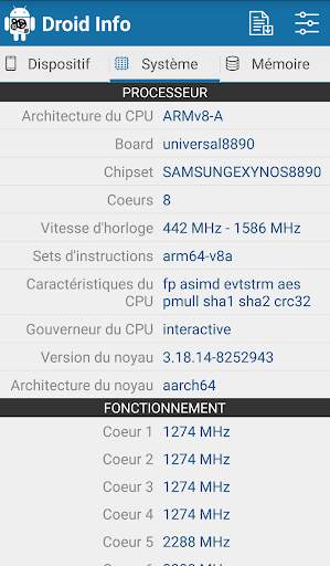 Droid Hardware Info screenshot 2