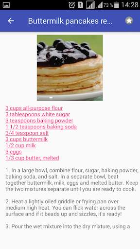 Pancakes recipes with photo offline screenshot 2